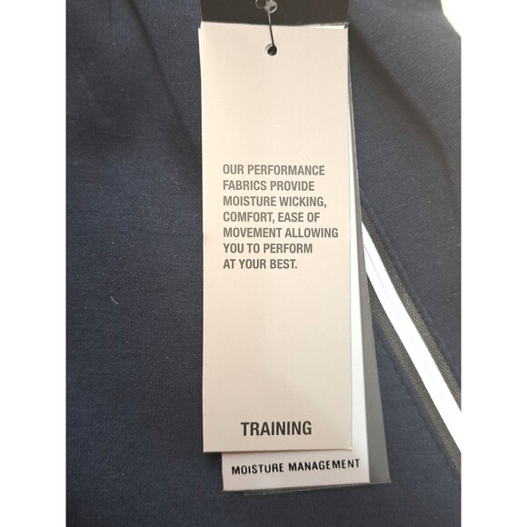 Training Shorts Mens Moisture Wicking Dark Navy Blue XL Drawstrings Zip Pockets - Picture 10 of 13